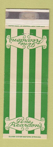 Matchbook Cover - Gene Reardon's Trench's Neptune Inn Atlantic City NJ