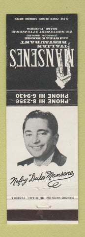 Matchbook Cover - Nansene's Italian Restaurant Miami FL