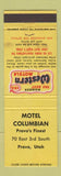 Matchbook Cover - Motel Columbian Provo UT Best Western WEAR