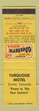 Matchbook Cover - Turquoise Motel Cortez Colorado Best Western