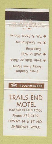 Matchbook Cover - Trails End Motel Sheridan WY