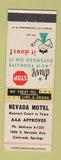 Matchbook Cover - Nevada Motel Colorado Springs