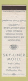 Matchbook Cover - Sky Liner Motel Chillicothe MO