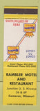 Matchbook Cover - Rambler Motel Restaurant Best Western Cameron MO