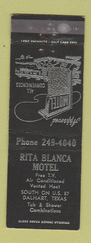 Matchbook Cover - Rita Blanca Motel Dalhart TX