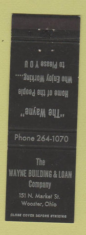 Matchbook Cover - Wayne Building and Loan Wooster OH