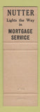 Matchbook Cover - Nutter Mortgage Service Philadelphia PA Camden NJ