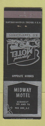Matchbook Cover - Midway Motel Pee Dee SC