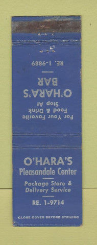 Matchbook Cover - O'Hara's Bar Pleasantdale? WEAR