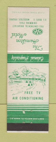 Matchbook Cover - Hamilton Motel Woodstock VA