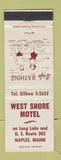 Matchbook Cover - West Shore Motel Naples ME