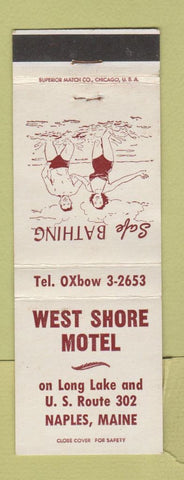 Matchbook Cover - West Shore Motel Naples ME