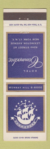 Matchbook Cover - Hotel Commodore New York City