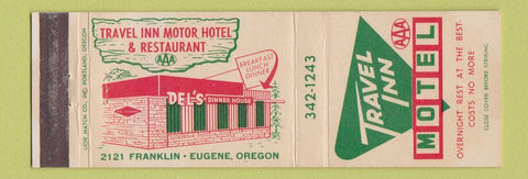 Matchbook Cover - Travel Inn Motel Eugene OR