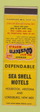 Matchbook Cover - Sea Shell Motels Holbrook AZ Lordsburg NM Best Western