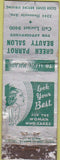 Matchbook Cover - Green Parrot Beauty Salon girlie POOR Minneapolis