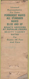 Matchbook Cover - Green Parrot Beauty Salon girlie POOR Minneapolis