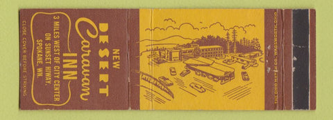 Matchbook Cover - New Desert Caravan Inn Spokane WA