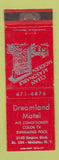 Matchbook Cover - Dreamland Motel Webster NY