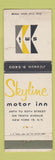 Matchbook Cover - Skyline Motor Inn New York City