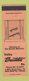 Matchbook Cover - Valley Beautilite Blinds San Benito TX