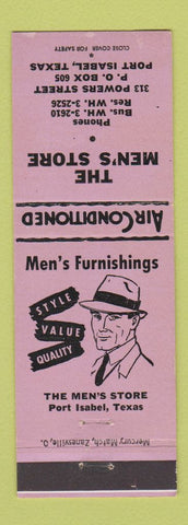 Matchbook Cover - Men's Store Clothes Port Isabel TX PURPLE