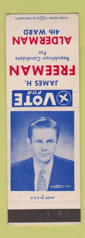 Matchbook Cover - James Freeman Alderman Election