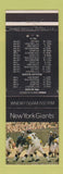 Matchbook Cover - New York Giants Football Schedule Radio Palisades Park