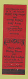 Matchbook Cover - Mary Jane Dining Room Alton Bay Lodge NH MERCHANTS