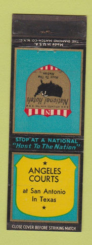 Matchbook Cover - Angeles Courts Motel San Antonio TX