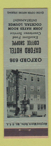 Matchbook Cover - Oxford Hotel Coffee Shoppe Oxford? MD