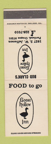 Matchbook Cover - Goose Hollow Inn Portland OR