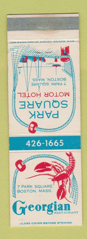 Matchbook Cover - Georgian Restaurant Park Square Motor Hotel Boston MA
