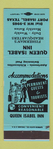 Matchbook Cover - Queen Isabel Inn Port Isabel TX BLUE