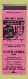 Matchbook Cover - Queen Isabel Inn Port Isabel TX PINK