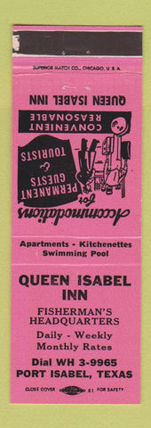 Matchbook Cover - Queen Isabel Inn Port Isabel TX PINK