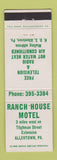 Matchbook Cover - Ranch House Motel Allentown PA