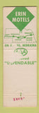 Matchbook Cover - Erine Hotel Grand Island Fremont Ogalalla Cozad NE WEAR