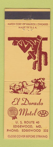 Matchbook Cover - El Dorado Motel Edgewood MD