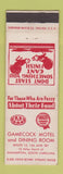 Matchbook Cover - Gamecock Motel Dining Room Summerton SC