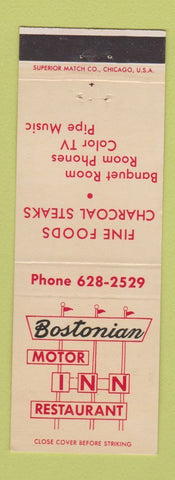 Matchbook Cover - Bostonian Motor Inn Restaurant