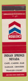 Matchbook Cover - Chevron oil gas Indian Springs NV