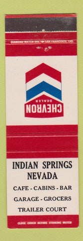Matchbook Cover - Chevron oil gas Indian Springs NV