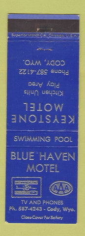 Matchbook Cover - Keystone Motel Blue Haven Cody WY