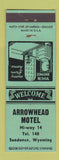 Matchbook Cover - Arrowhead Motel Sundance WY low phone #