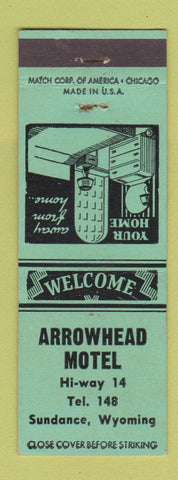 Matchbook Cover - Arrowhead Motel Sundance WY low phone #