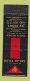 Matchbook Cover - Hotel Henry Pittsburgh PA