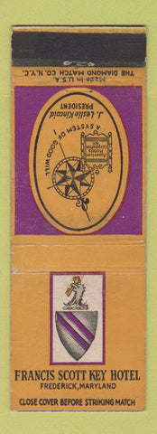 Matchbook Cover - Francis Scott Key Hotel Frederick MD