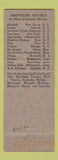 Matchbook Cover - Francis Scott Key Hotel Frederick MD