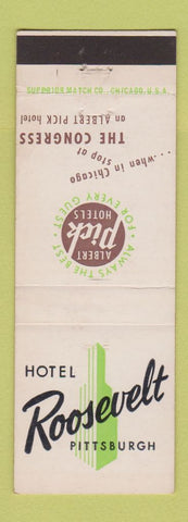 Matchbook Cover - Hotel Roosevelt Pittsburgh PA Albert Pick